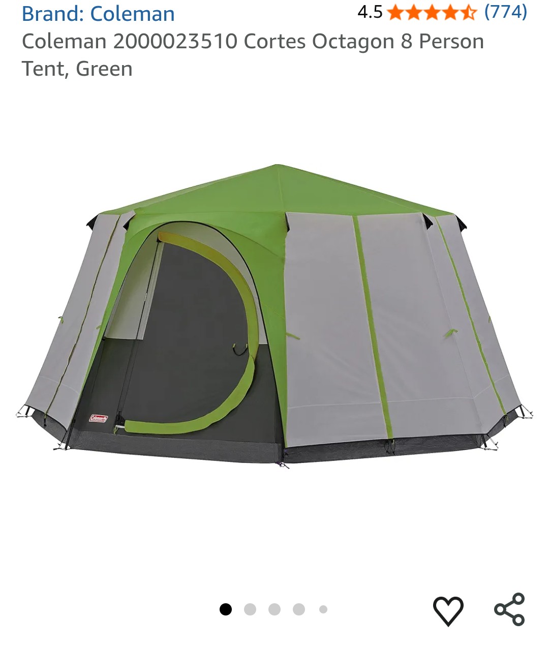 Coleman 8 Sleeper, Small Camp Table and Ground Sheet - Image 1