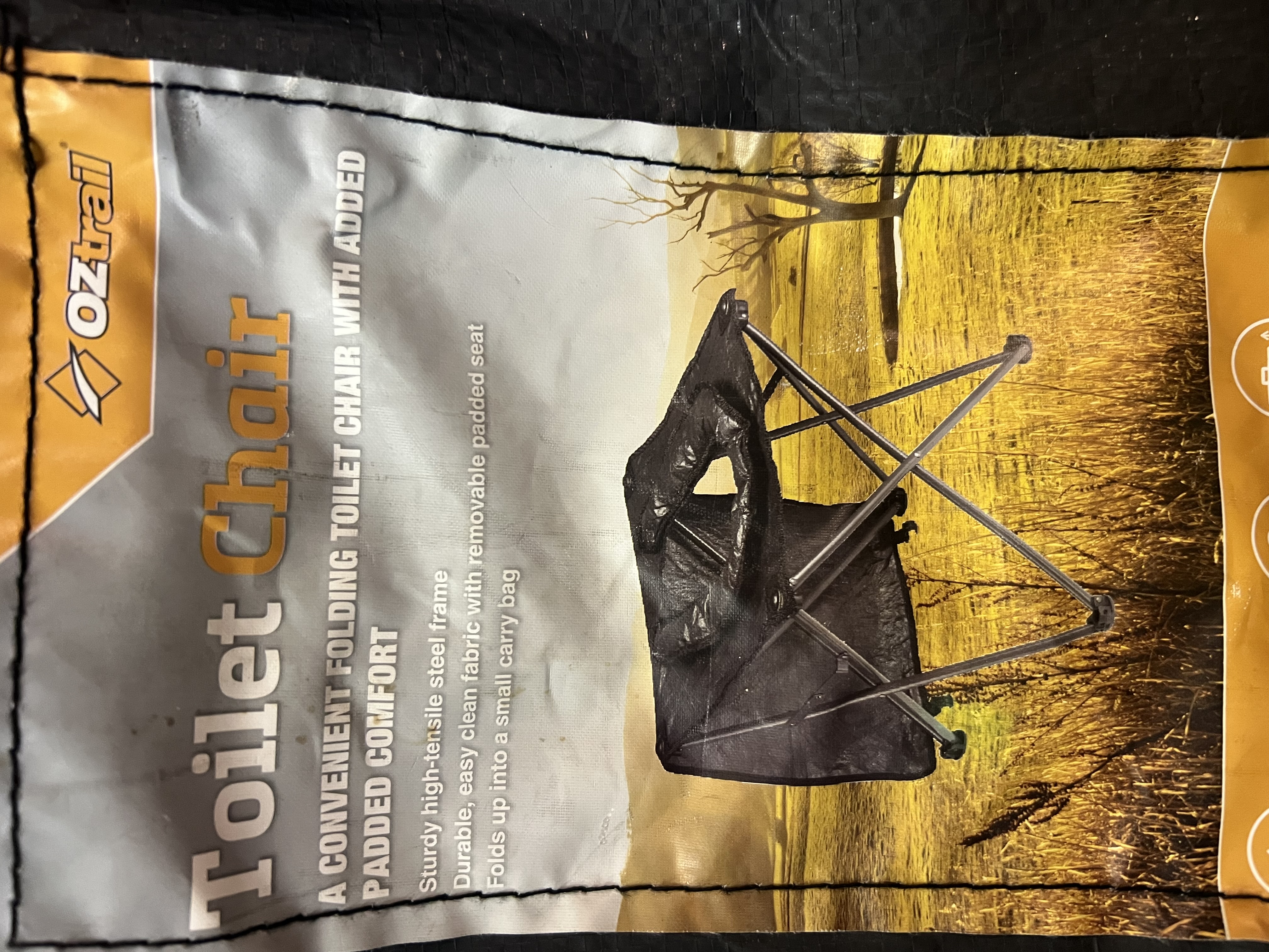 Oztrail Toilet Camping Chair with Flap - Image 1